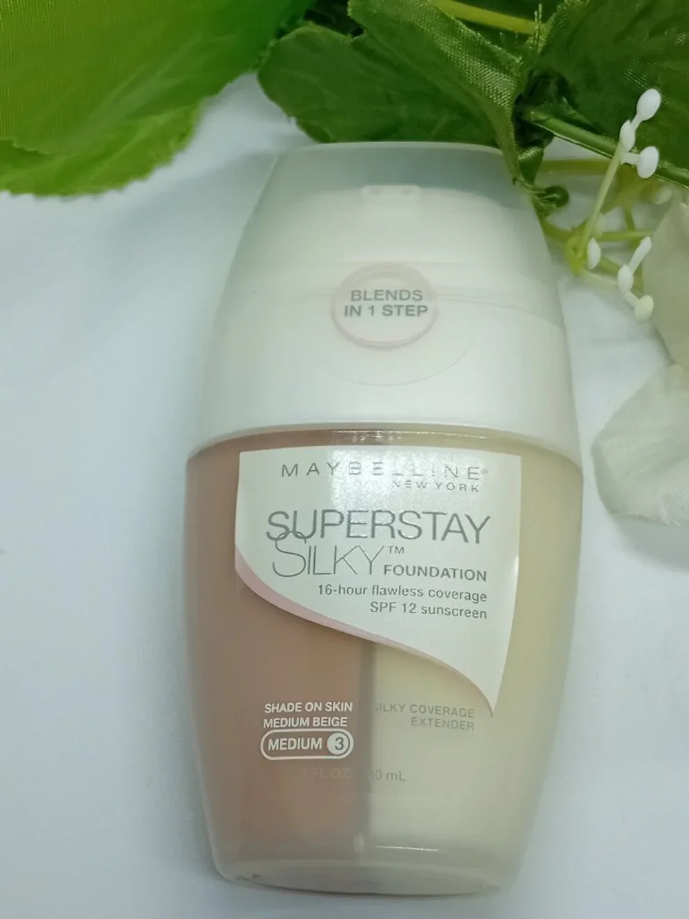 Maybelline Superstay Silky Foundation 16 Hour Flawless Coverage SPF 12 Beige